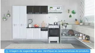 Cozinha Compacta Itatiaia Amanda Aço com Balcão 10 Portas 1 Gaveta