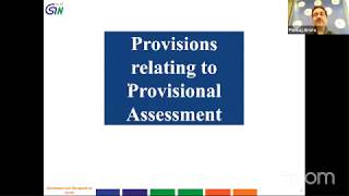 Webinar on Provisional Assessment & Taxpayer Dashboard On GST Portal