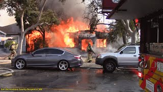 (Colorado IC)- Pre Arrival To Second Alarm Exploded House Fire In Monrovia Ca.