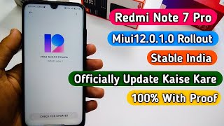 Redmi Note 7 Pro Miui12.0.1.0 Update Officially | Official Update #Miui12 |