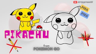 How to Draw 😗 Cute PIKACHU - Pokemon GO😗 Step By Step #trending #viral #youtuber #reels #drawing