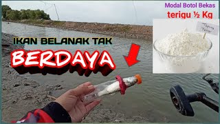 BOTTLE TRAP || Mancing Belanak Umpan Terigu Original