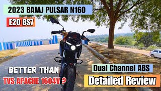 2023 Bajaj Pulsar N160 E20 BS7 Detailed Review | On Road Price, Features & Mileage | Dual ABS