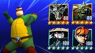 TMNT Legends Usagi, Super Shredder, Muckman, Pulverizer, April Kunoichi