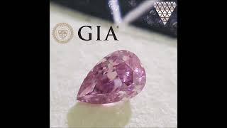 0.09 ct FANCY VIVID PURPLISH PINK VS ± PEAR  GIA ダイヤモンド ルース DIAMOND EXCHANGE FEDERATION