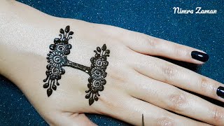 "H" letter henna tattoo design | H alphabet mehndi design | simple mehndi designs | henna tattoo