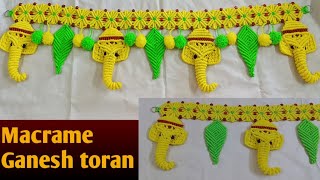 Macrame Ganesh toran new design 2022//macrame Ganesh toran