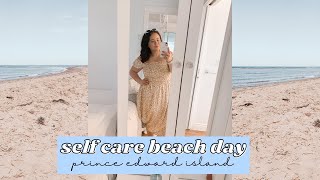 self care beach day vlog| prince edward island beach day