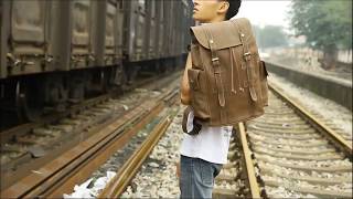 Mens Leather Backpack Vintage Travel Laptop Bag 15 6 Inches -- Woosir