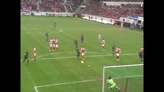 Stade de Reims-PSG, 02/03/2013, coup franc de Zlatan....