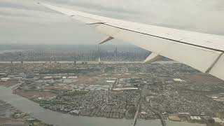 Landing New York Newark Airport from Brussels