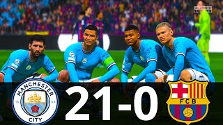 MESSI, RONALDO, MBAPPE, NEYMAR, ALL STARS | MAN CITY 21-0 BARCELONA