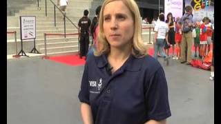 Kerri Strug in Singapore to support the Youth Olympic Games