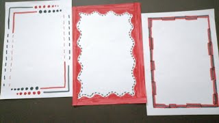 3 Easy border design for project/simple and beautiful sketch pen design for project#project #design