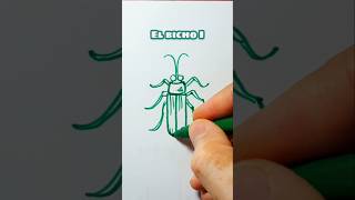 BICHO I. Dibujo letras. #videoshorts #drawing #art #letras #bug #I #abecedario #shorts #dibujo