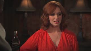 Christina Hendricks has hiccups in busty red dress!?  VIDEO LOOP!