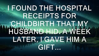 I discovered the hidden hospital receipts for childbirth that my husband had concealed. A week lat