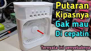 CARA MENGATASI PUTARAN KIPAS AC MINI PORTABLE TIDAK MAU DIKENCANGKAN PUTARAN #kipas #kipasportable