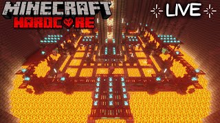 Building a Nether Hub Basement in Hardcore Minecraft - Survival Let's Play 1.20