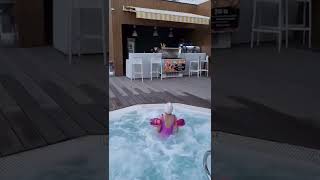 having fun in the jacuzzi!