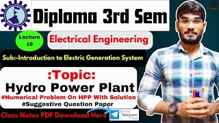 Lec.-10| Diploma 3rd Sem EE | Sub-IEGS |#Numerical Problem On HPP With Solution|#Suggestive Question