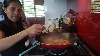 Pancit with chicken,