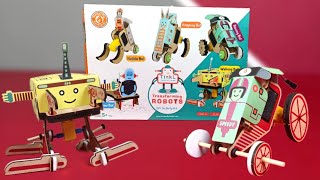 DIY Robot Toys STEM Kit for Kids - Unboxing and Test Peephole View Toys