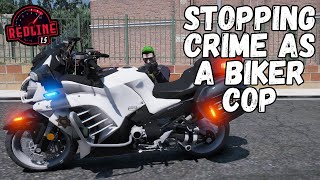 I Stop EVERY Criminal as a Biker Cop - RedlineRP