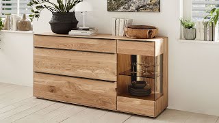 VALMONDO Vontano Sideboard aus Wildeiche mit optionaler Beleuchtung