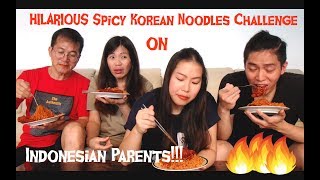 HILARIOUS Spicy Korean Noodles Challenge on Indonesian Parents!