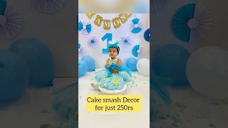 DIY cake smash decor @250rs 🎂 #trending #firstbirthday #cakesmash #birthday #diy #ytshorts #viral