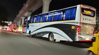 12 High Speed APSRTC Buses Rushing towords destinations Star liner, Super Luxury, indra Ac, Vennela