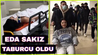 Eda Sakız'ın hastaneden taburcu olma videosu