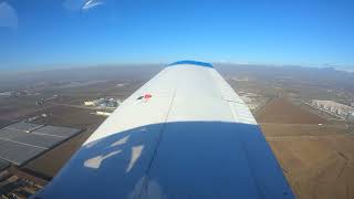 Simulated forced landing in a field PA28