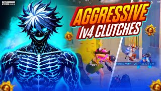 FASTEST AGGRESSIVE 1v4 CLUTCHES IN HIGH TIER LOBBY BGMI 💀