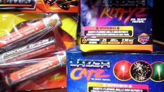 Novelties of the Night-Laser Kittyz 25shts, Drone Bombs & Laser Catz 49shts - Red Apple Fireworks