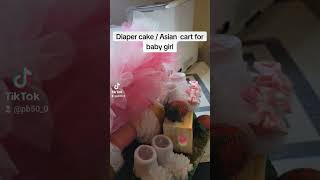 Asian Cart Diaper cake #diapercake #handmade #custom