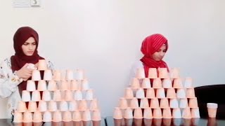 CUP STACKING CHALLENGE | BIG CUP PYRAMID | SPERIZ