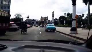 Driving to the capitolio in havana