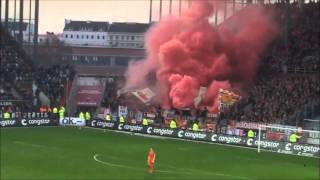 Union Pyroshow bei St. Pauli (St. Pauli - 1.FC Union Berlin | 01.04.16)