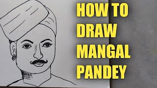 How to draw Mangal Pandey Step by step with pencil||Freedom fighter Mangal pandey