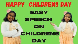 speech on children's day in english / few lines on children’s day | 1min speech on children day