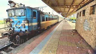 The Car Carrier Goods train Slowly Skipping VTN || Loco : VGLB/WAG-7 || Indian Railway.