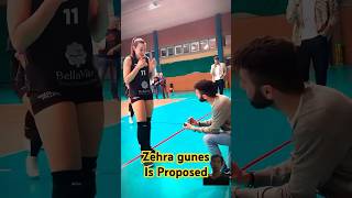 Rare moment, Zehra was proposed to by her boyfriend #zehragunes #sports #volleyball #turkish