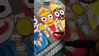 Sri Jagannath, Balabhadra and Shubhadra devi Shubhadra painting #shorts #youtubeshorts  #jagannath