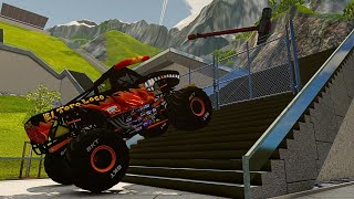 EL TORO LOCO Monster Jam Truck Destroys Deathly Stairs! 😱