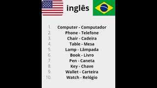 10 objetos em inglês