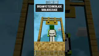 DREAM VS TECHNOBLADE 50 BLOCKS RACE | SIGMA TECHNOBLADE| TECHNOBLADE NEVER DIES #minecraft #shorts