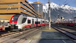 ARRIVI E PARTENZE AD INNSBRUCK E INNSBRUCK MESSE IN 4K! #oebb #innsbruck #tirol #österreich