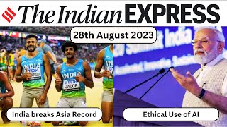 [Art of Reading Newspaper] 28 August 2023 | The Indian Express | #upscnewsanalysis #UPSC #ias